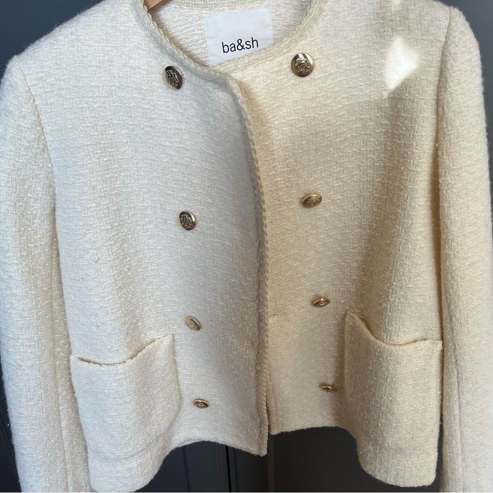 ba&sh Cream Textured Blazer - Veste Joe - Picture 1 of 3